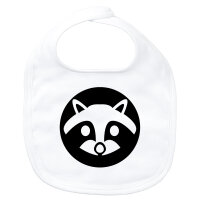 Baby Lätzchen Waschbär Kopf Silhouette