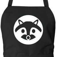 Schürze Waschbär Kopf Silhouette