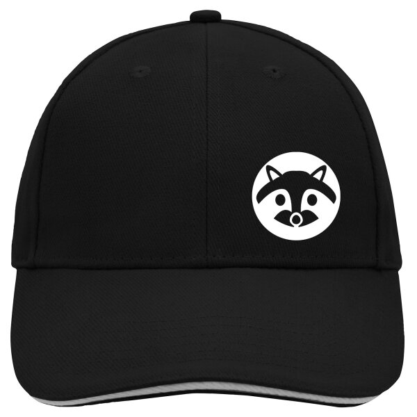 Cappy Mütze Waschbär Kopf Silhouette