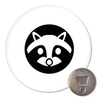 Magnet Waschbär Kopf Silhouette 59mm...