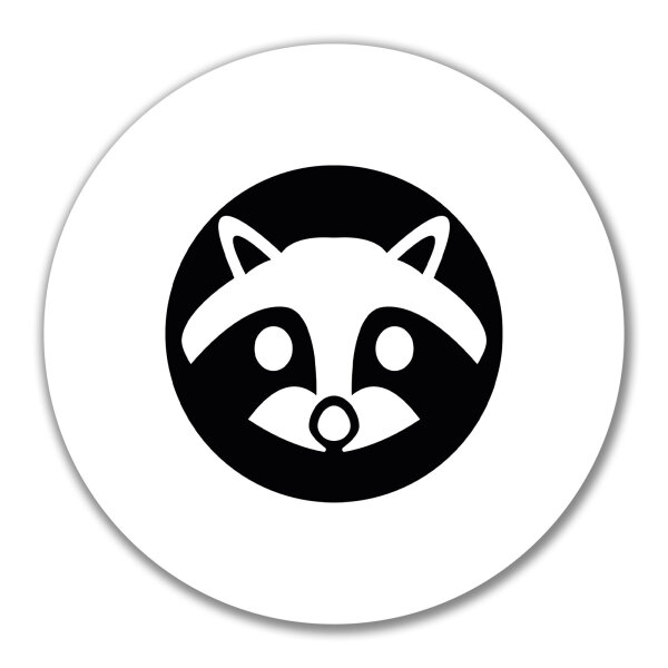 Aufkleber Waschbär Kopf Silhouette 10cm Sticker
