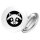 Button Waschbär Kopf Silhouette Anstecker