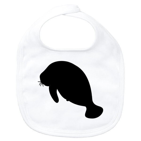 Baby Lätzchen Seekuh Silhouette