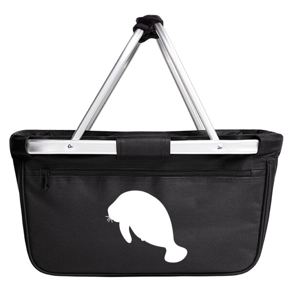 Einkaufskorb Seekuh Silhouette 20 Liter Tragekorb Black