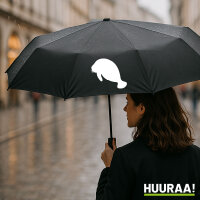 Regenschirm Seekuh Silhouette 98cm Schwarz
