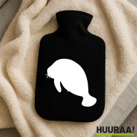 Wärmflasche Seekuh Silhouette