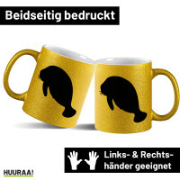 Glitzertasse Seekuh Silhouette 330ml