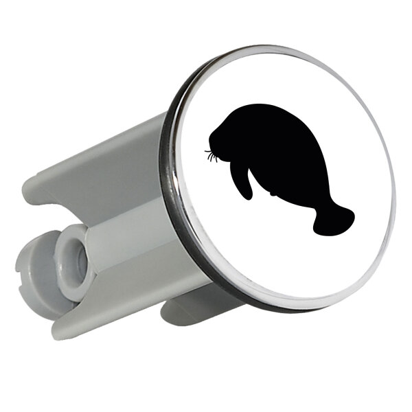 Waschbeckenstöpsel Seekuh Silhouette 4cm Abflussstopfen