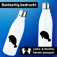 Edelstahl-Trinkflasche Seekuh Silhouette 500ml Wasserflasche