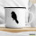Emaille Tasse Papagei Silhouette 300ml Vintage Emaille Becher