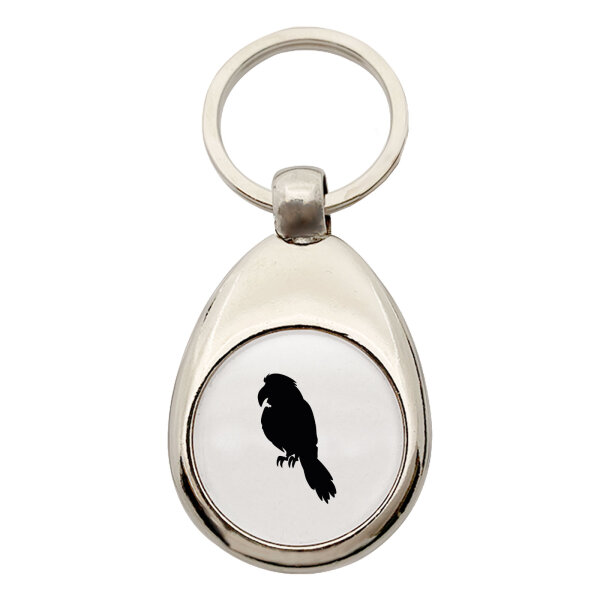 Schlüsselanhänger Papagei Silhouette
