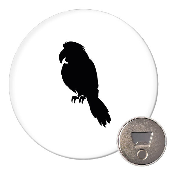 Magnet Papagei Silhouette 59mm Kühlschrankmagnet Flaschenöffner