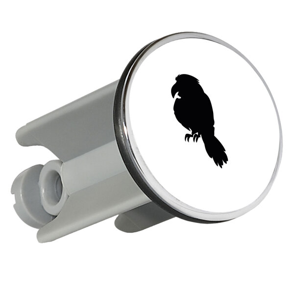 Waschbeckenstöpsel Papagei Silhouette 4cm Abflussstopfen