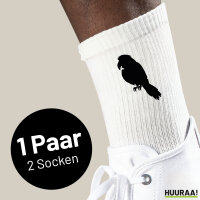 Socken Papagei Silhouette Größe 37/46 White...