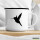Emaille Tasse Kolibri Silhouette 300ml Vintage Emaille Becher