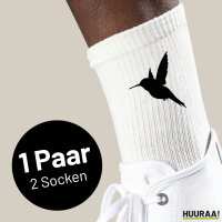 Socken Kolibri Silhouette Größe 37/46 White...
