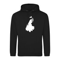 Unisex Hoodie Pfau Silhouette Größe S-3XL