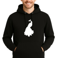 Unisex Hoodie Pfau Silhouette Größe S-3XL