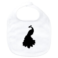 Baby Lätzchen Pfau Silhouette