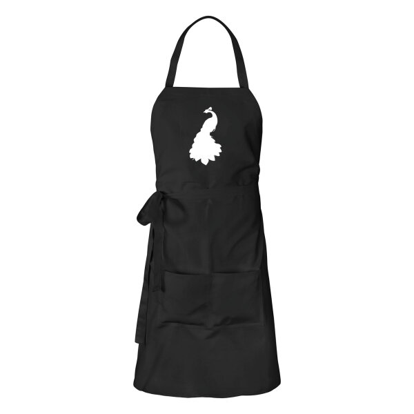 Schürze Pfau Silhouette
