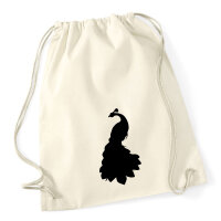 Turnbeutel Pfau Silhouette 12 Liter