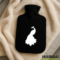 Wärmflasche Pfau Silhouette