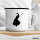 Emaille Tasse Pfau Silhouette 300ml Vintage Emaille Becher