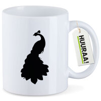 Kaffeetasse Pfau Silhouette 330ml