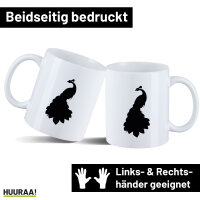 Kaffeetasse Pfau Silhouette 330ml