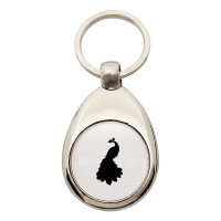 Schlüsselanhänger Pfau Silhouette