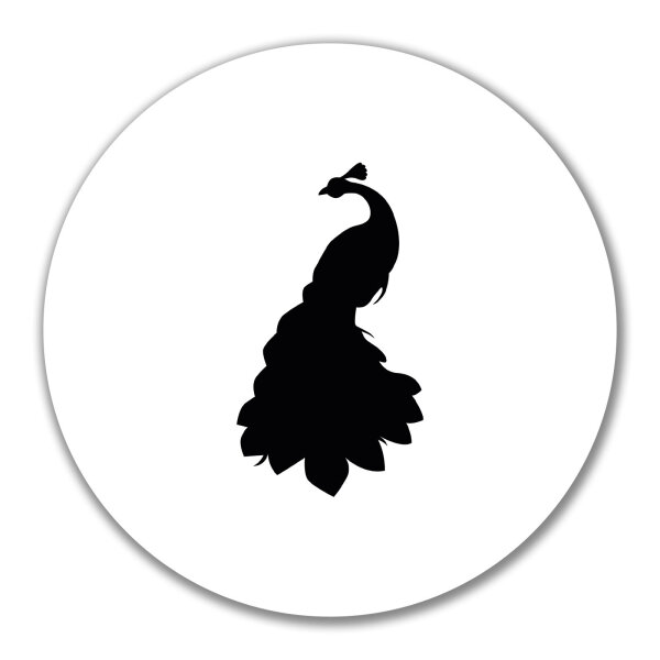 Aufkleber Pfau Silhouette 10cm Sticker