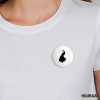 Button Pfau Silhouette Anstecker