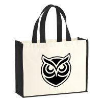 Jutetasche Eule Silhouette 21 Liter Black