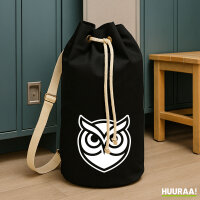 Seesack Eule Silhouette 20 Liter Rucksack Black