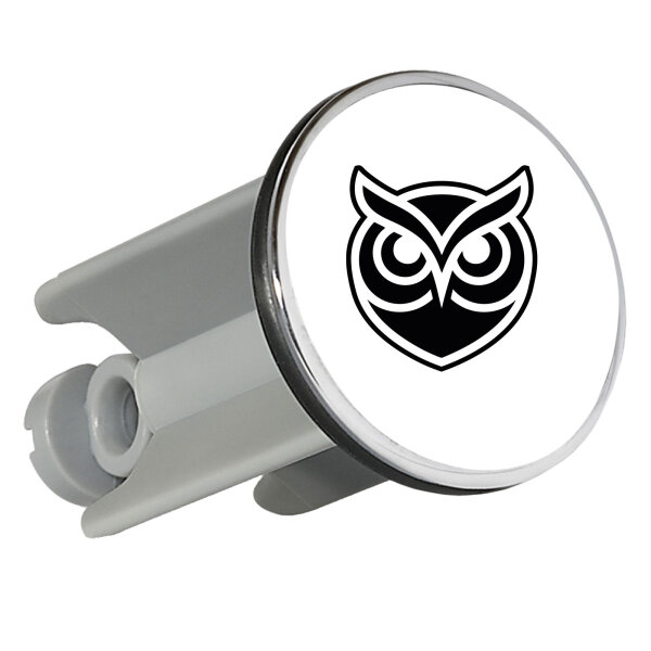 Waschbeckenstöpsel Eule Silhouette 4cm Abflussstopfen