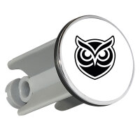 Waschbeckenstöpsel Eule Silhouette 4cm Abflussstopfen