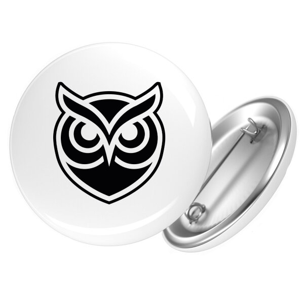 Button Eule Silhouette Anstecker