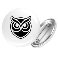 Button Eule Silhouette Anstecker