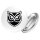 Button Eule Silhouette Anstecker