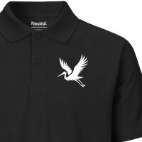 Herren Polo Shirt Storch Silhouette Größe S-3XL