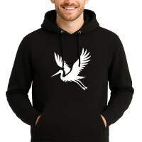Unisex Hoodie Storch Silhouette Größe S-3XL