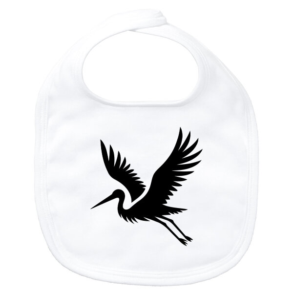 Baby Lätzchen Storch Silhouette