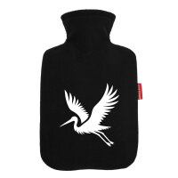 Wärmflasche Storch Silhouette
