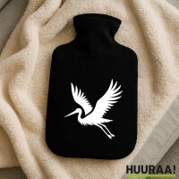 Wärmflasche Storch Silhouette