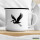 Emaille Tasse Storch Silhouette 300ml Vintage Emaille Becher