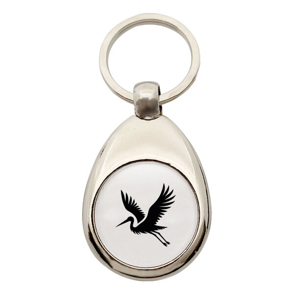 Schlüsselanhänger Storch Silhouette