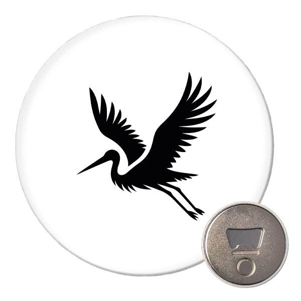 Magnet Storch Silhouette 59mm Kühlschrankmagnet Flaschenöffner