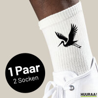 Socken Storch Silhouette Größe 37/46 White Motiv Tennissocken