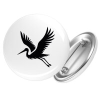 Button Storch Silhouette Anstecker