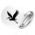 Button Storch Silhouette Anstecker